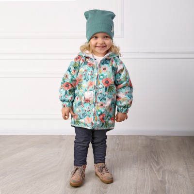 Куртка парка демісезонна квіти