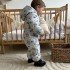 Зимовий комбінезон принт єнот
