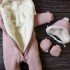 Комплект комбинезон, шапочка, варежки цвет пудра
