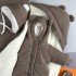 Утепленный комплект вязаный на махре коричневый новая коллекция