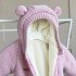 Утепленный комплект вязаный на махре розовый новая коллекция