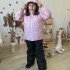 Зимовий комплект куртка та штани колір пудра